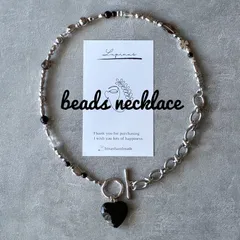 人気商品♡【ビーズネックレス】チェーンネックレス 天然石 ステンレス