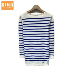 ORCIVAL　バスクシャツ　長袖　カットソー　トップス　ボートネック　ボーダー　ワンポイント　ブランドロゴ　ワッペン　フランス製　マリンテイスト　古着