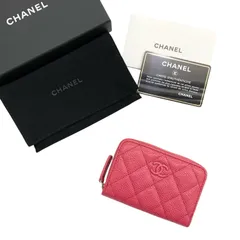 未使用品 CHANEL シャネル マトラッセ クラシック ジップ コインパース キャビアスキン ピンク AP1416