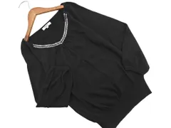 NATURAL BEAUTY BASIC ナチュラルビューティーベーシック ウール混 スパンコール ニット セーター sizeM/黒 ◇■ レディース