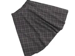 URBAN RESEARCH Sonny Label アーバンリサーチサニーレーベル ウール混 チェック フレア スカート sizeF/グレー ◇■ レディース