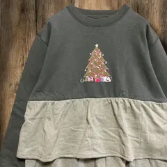 BQAC ドッキング スウェット ビンテージ 古着 レディース レディス クリスマス もみの木 ホリデイ リメイク フリンジ Mサイズ  3980 p10