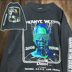 BRCE ラップ Tシャツ 長袖 ロンT ビンテージ 古着 黒 カニエウェスト Kanye West ツアー ラッパー ヒップホップ XLサイズ vintage デザイン プリント 音楽 ミュージック 現行品 袖 スリーブプリント  p20/のサムネイル