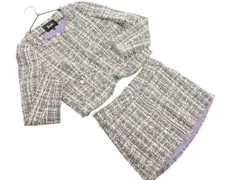 Barbie バービー ウール混 ツイード セットアップ ジャケット スカート スーツ sizeS/グレー ◇■ レディース