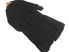 ZARA WOMAN ザラ ウーマン 切替 プリーツ ガウン ワンピース sizeL/黒 ■◇ レディース