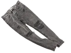 ZARA ザラ ダメージ加工 ボタンフライ デニムパンツ size44/グレー ■■ レディース