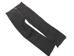 ZARA ザラ カットオフ デニムパンツ size38/黒 ■■ レディース