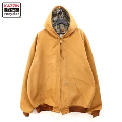 00s USA製 Carhartt BRN 裏地ネル アクティブ ダック ジャケット メンズ XL~サイズ相当 ビッグサイズ オーバーサイズ