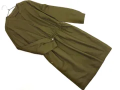 green label relaxing グリーンレーベルリラクシング ユナイテッドアローズ ウール100% ワンピース ダークグリーン ◇■ レディース