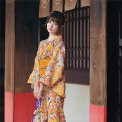 浴衣 レディース 可愛 花柄 浴衣 和服 ゆかた コスチューム 浴衣 簡易な帯 ヘッドアクセサリー 旅館 浴衣 花柄 平織り きれいめ フリーサイLFY07期間限定