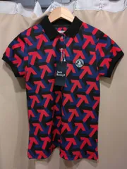 【新品未使用】Jack Bunny!! by PEARLY GATES ジャックバニー!! TENKYU!! TENKYU!! ジオメトリック柄ポップコーンカノコ レディース 半袖ポロシャツ TENKYU-AW 263-3260824  (新橋店)