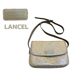 LANCEL ランセル　ショルダーバッグ　ミニバッグ　ベージュ　ロゴ　デザイン　シンプル　バッグ