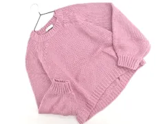 earth music&ecology アースミュージック＆エコロジー クルーネック ニット セーター sizeF/紫 ◇■ レディース