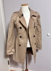 SOUP スプ ベージュ ダブルボタン ハーフ トレンチコート