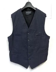 DIESEL BLACK GOLD｜ディーゼルブラックゴールド コットンウール ストライプ ジレ ベスト