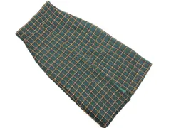 N. エヌ ナチュラルビューティーベーシック ウール混 チェック タイト スカート sizeS/緑ｘ白ｘ茶 ◇■ レディース