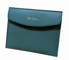 未使用 ポールスミス カードケース スリム レザー 牛革 ブルー レディース メンズ パスケース 定期入れ 名刺入れ Ｐａｕｌ Ｓｍｉｔｈ