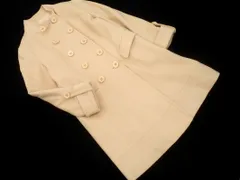 J.PRESS ジェイプレス アンゴラ混 ダブル スタンドカラー コート size11/アイボリー ◇■ レディース