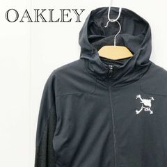 オークリー スカル ジップアップ ウィンドジャケット ブルゾン 灰 XXL