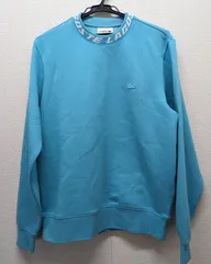 LACOSTE◎ ジャカードモックテックスウェットプルオーバー ターコイズブルー US/S トレーナー