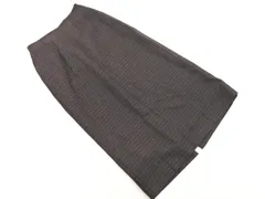 a day in the life アデイインザライフ ユナイテッドアローズ ウール混 チェック ロング タイト スカート sizeS/モカ ◇■ レディース