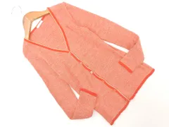 ef-de エフデ ウール混 リブ ニット カーディガン size9/赤 ◇■ レディース