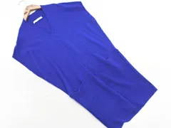 green label relaxing グリーンレーベルリラクシング ユナイテッドアローズ ウール混 ニット ノースリーブ チュニック ワンピース 青 ◇■ レディース