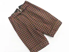 RNA アールエヌエー ウール混 チェック ハーフ パンツ sizeM/黒ｘ赤ｘ緑 ◇■ レディース