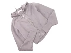 ZARA ザラ ショート丈 ニット ジップアップ パーカー sizeS/グレー ◇■ レディース