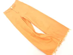 ZARA ザラ カットオフ ワイド デニムパンツ size36/オレンジ ■■ レディース