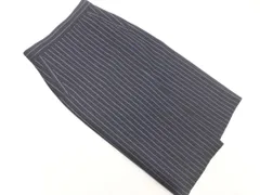 TOMORROWLAND トゥモローランド ウール混 ストライプ スリット ロング スカート size34/紺 ◇■ レディース