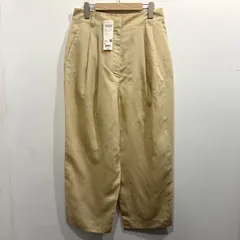 新品未使用 リヨセルリネンタックテーパードパンツ ベージュ サイズXL【送料込み】