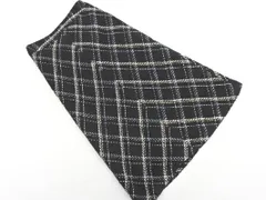 KUMIKYOKU 組曲 ウール混 チェック ロング フレア スカート size1/黒 ◇■ レディース