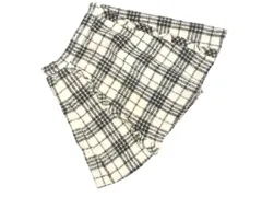 snidel スナイデル ウール混 チェック 膝上 スカート size0/白ｘ黒 ◇■ レディース