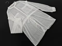 NICECLAUP ナイスクラップ バンドカラー ドロスト シアー ブラウス シャツ 白 ◇■ レディース