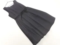 BLUE LABEL CRESTBRIDGE ブルーレーベル クレストブリッジ ウール混 総柄 ウエストリボン ワンピース size38/濃紺 ◇■◎レディース
