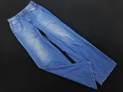 AZUL basic アズールバイマウジー USED加工 デニムパンツ sizeM/水色 ■■ レディース