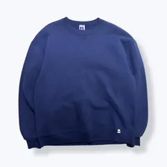 90s RUSSELL ATHLETIC Blank Sweat Shirt Made in USA 【L】 90年代 ラッセルアスレチック スウェット クルーネック 長袖 アメリカ製 USA製 ネイビー vintage 古着 ヴィンテージ トレーナー
