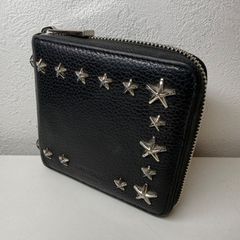 極美品✨スタッズ/チェーン付き】ジミーチュウ ラウンドジップ 折り