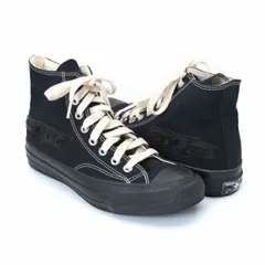 コムデギャルソンCOMME des GARCONS×コンバースアディクトCONVERSE ADDICT CDG HI　ハイカットキャンバススニーカー 黒25