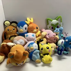 ◆ 【ジャンク品】 16点 まとめ商品 ポケモンぬいぐるみ モクロー デデンネ テラパゴス ミュウ ミミロル メルタンなど 現状品 5kg