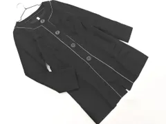 UNTITLED アンタイトル ウール混 ノーカラー コート size2/黒 ◇■ レディース