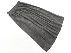 COMME CA ISM コムサイズム ベロア ブロックチェック ロング スカート size7/チャコール ◇■ レディース