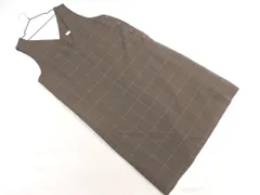 INDEX インデックス チェック ジャンパー スカート sizeL/茶 ◇■ レディース