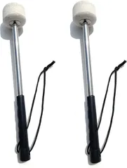 ASPALAND マレット ドラム 打 楽器 バス スティック 2本 セット すべらない 持ち手 ステンレス 製 落下防止 ストラップのサムネイル