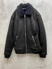 ZARA ザラ ボア襟 ムートン調 ジャケット sizeS/ブラック ◆■◎メンズ