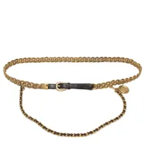 シャネル レザー チェーンベルト COCO COIN ゴールド金具 レディース CHANEL