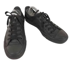 コンバースオールスター CONVERSE ALLSTAR OX BLACK MONOCHROME レザーローカットスニーカー メンズ JPN：24.5 