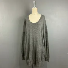 theory luxe セオリー リュクス 長袖 ニット チュニック カシミア カシミア 100% 無地 霜降り グレー レディース 38 ゆったり