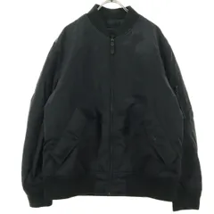 UNIQLO ユニクロ 長袖 MA-1タイプ ブルゾン L ブラック 中綿 メンズ 古着